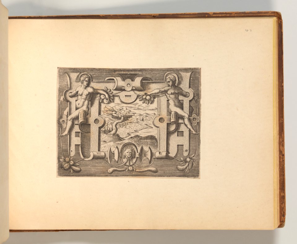 Targhe ed altri ornati di varie e capricciose invenzioni (Cartouches and other ornaments of various and capricious invention, page 48) MET DP703737