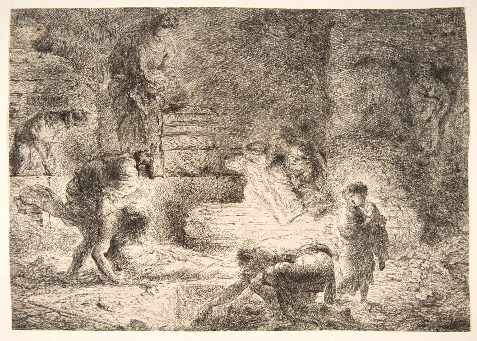 Tobit burying the Dead MET DP816381