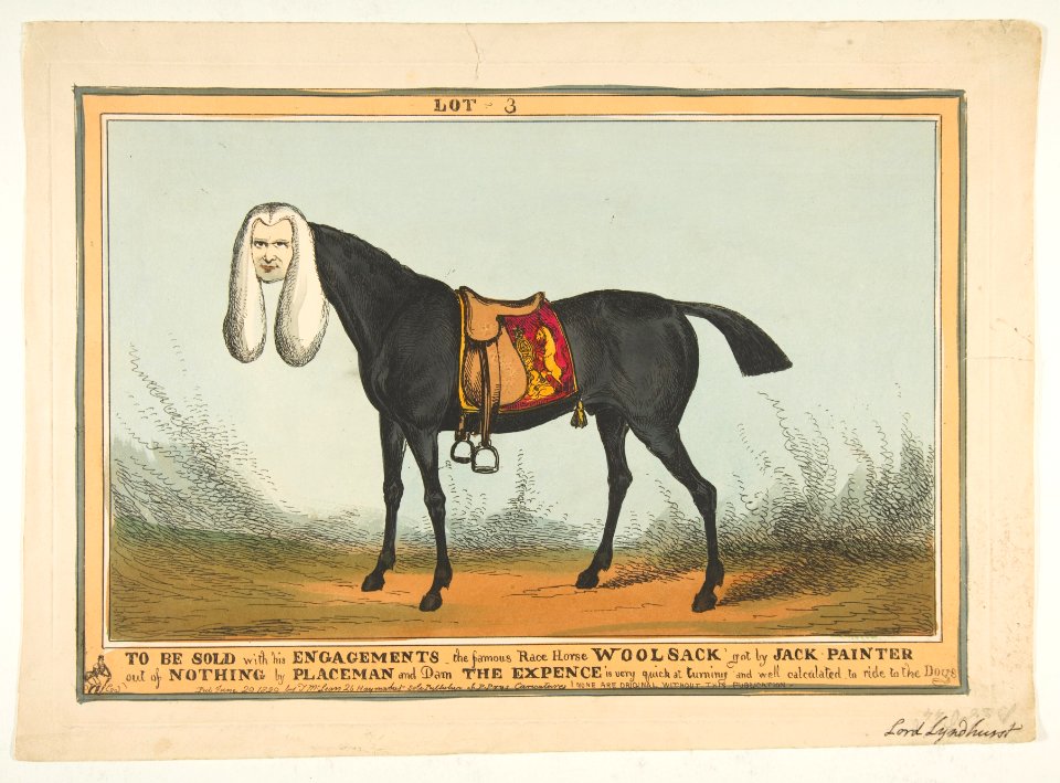 To Be Sold With All His Engagements–The Famous Race Horse Woolsack MET DP818366