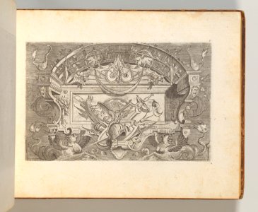 Targhe ed altri ornati di varie e capricciose invenzioni (Cartouches and other ornaments of various and capricious invention, page 8) MET DP703697