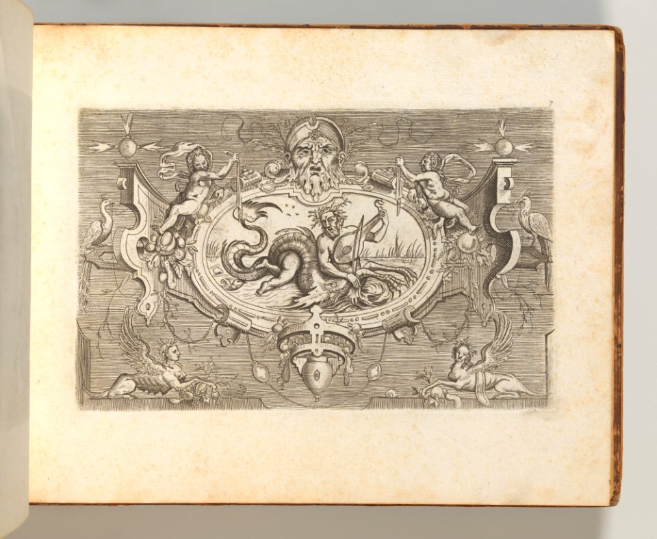 Targhe ed altri ornati di varie e capricciose invenzioni (Cartouches and other ornaments of various and capricious invention, page 7) MET DP703696