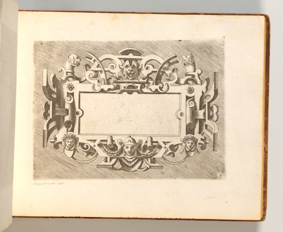 Targhe ed altri ornati di varie e capricciose invenzioni (Cartouches and other ornaments of various and capricious invention, page 14) MET DP703703
