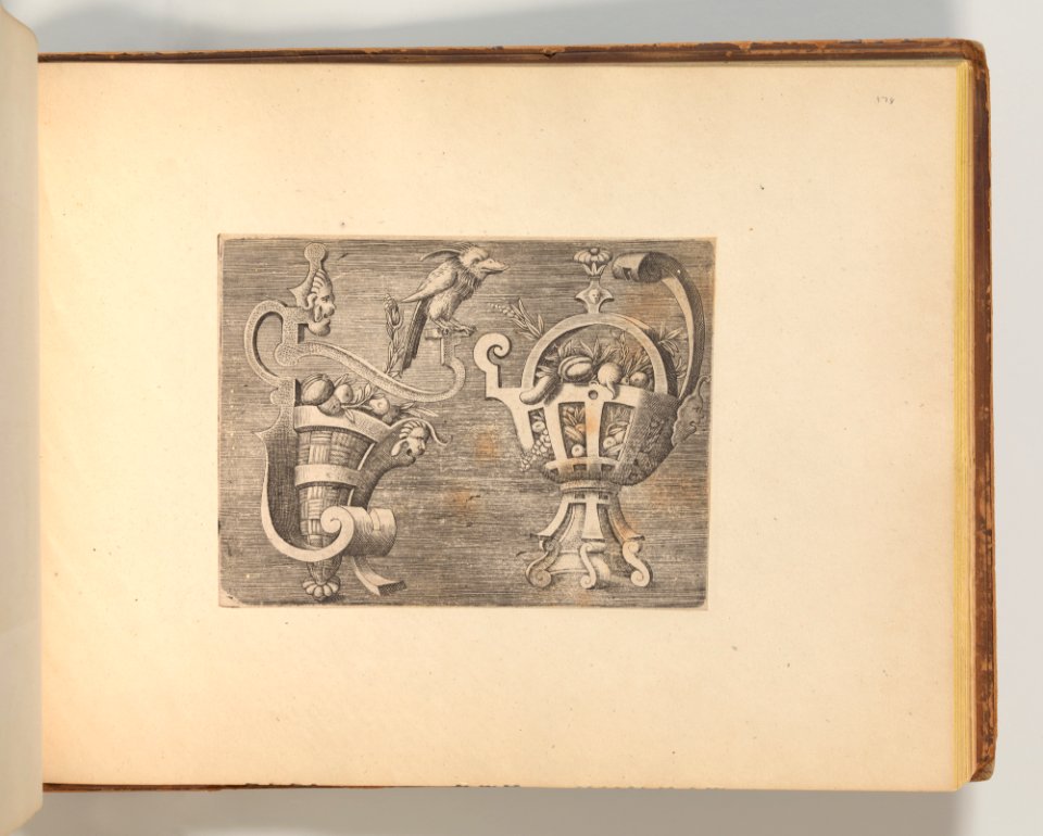 Targhe ed altri ornati di varie e capricciose invenzioni (Cartouches and other ornaments of various and capricious invention, page 45) MET DP703734