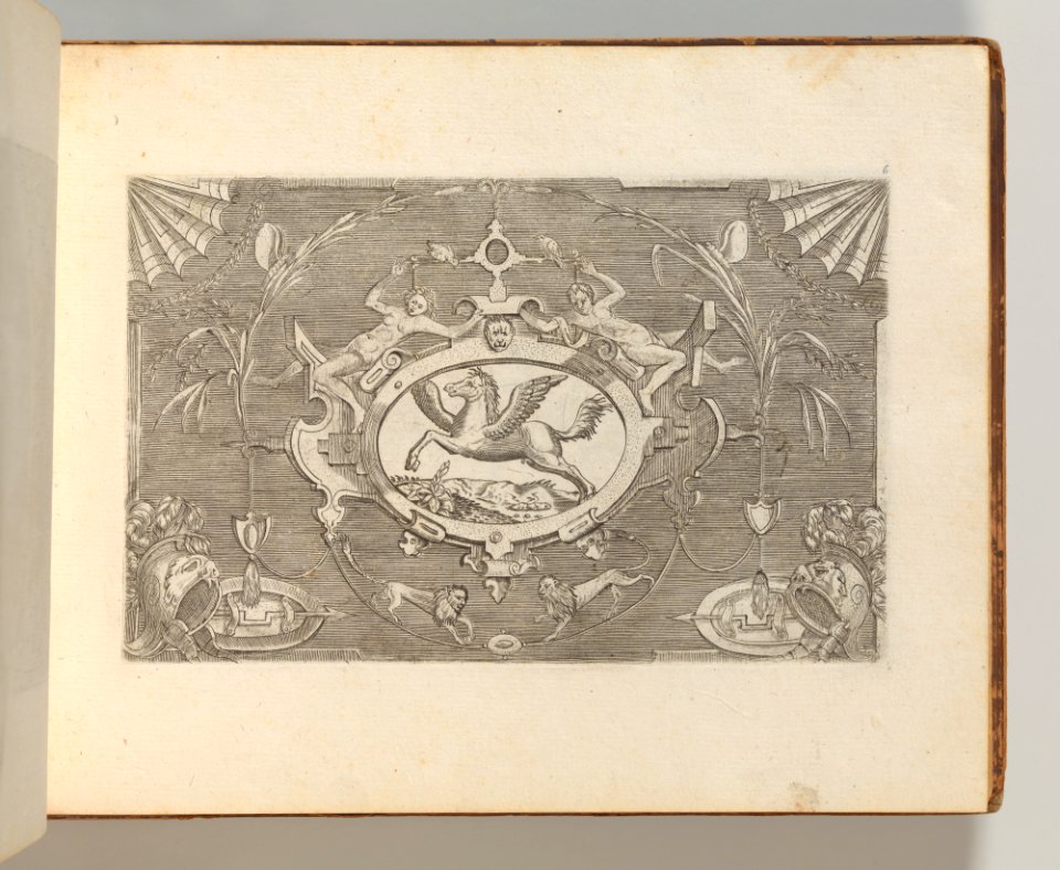 Targhe ed altri ornati di varie e capricciose invenzioni (Cartouches and other ornaments of various and capricious invention, page 6) MET DP703695