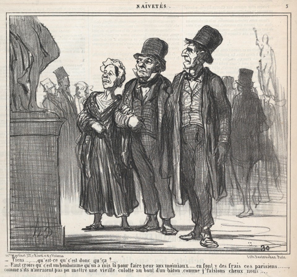 Tiens..., qu' est-ce qu' c'est donc qu' ça?..., from Naïvetés, published in Le Charivari, April 15, 1859 MET DP876840