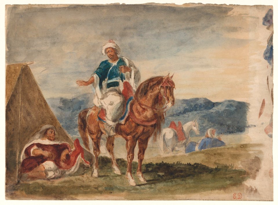Three Arab Horsemen at an Encampment MET DP860294