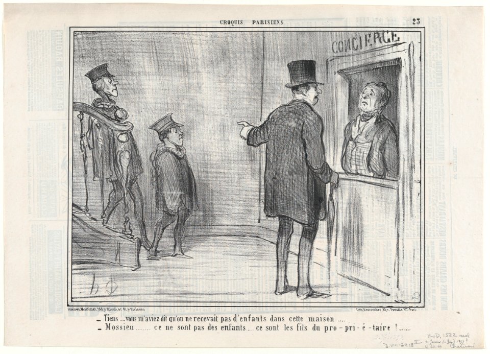 Tiens...vous m'aviez dit..., from Croquis Parisiens, published in Le Charivari, January 21, 1857 MET DP876627
