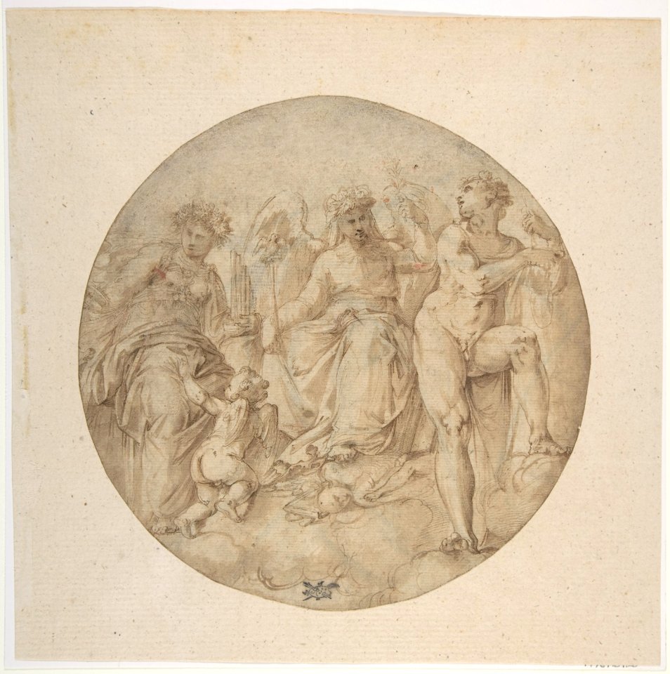 Three Allegorical Figures in a Roundel. MET DP809777