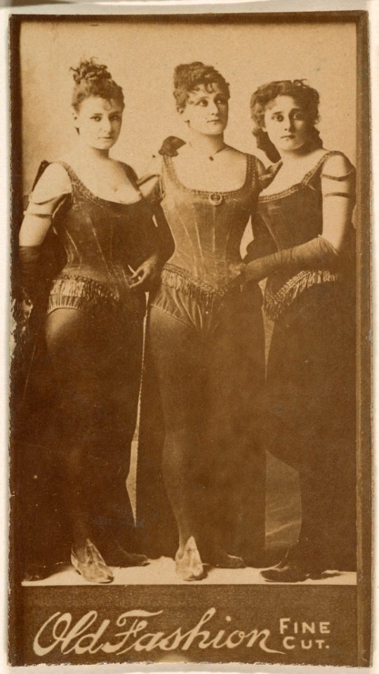 Three actresses, from the Actresses series (N664) promoting Old Fashion Fine Cut Tobacco MET DPB869807