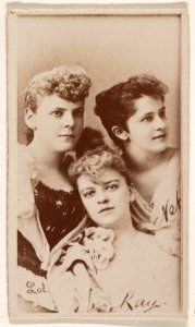Three actresses, from the Actresses series (N245) issued by Kinney Brothers to promote Sweet Caporal Cigarettes MET DP859349