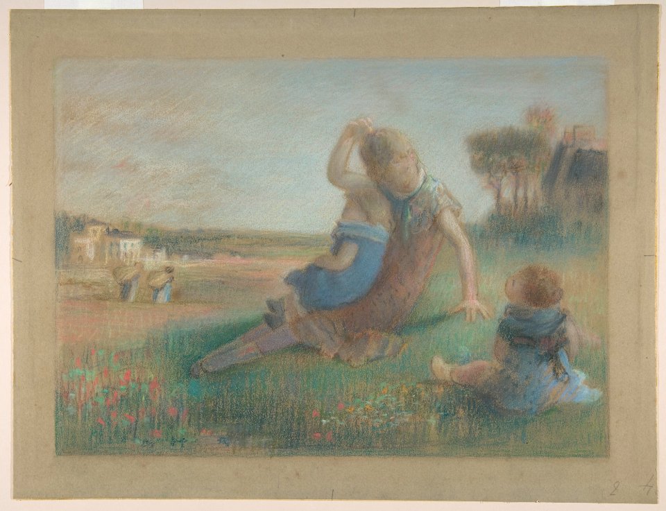 Three Children in a Landscape MET DP812184