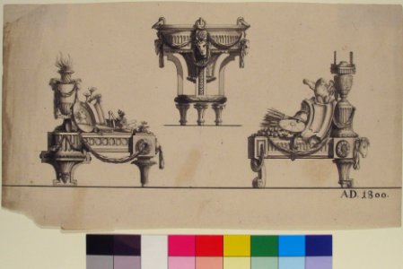 Three Designs for Architectural Trophies MET 1970.736.57. Free illustration for personal and commercial use.