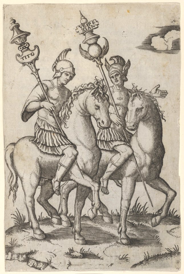 Titus and Vespanian both on horseback MET DP854400