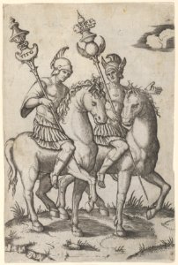 Titus and Vespanian both on horseback MET DP854400
