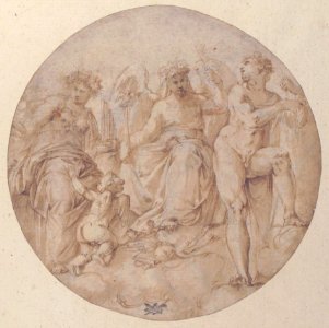 Three Allegorical Figures in a Roundel. MET 1975.131.28