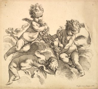 Three Children with a Fruit Plate MET DP826222