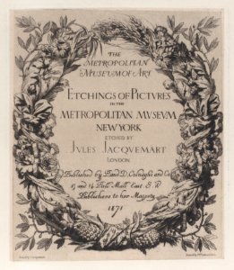 Title page, Etchings of Pictures in the Metropolitan Museum New York Met DP886894