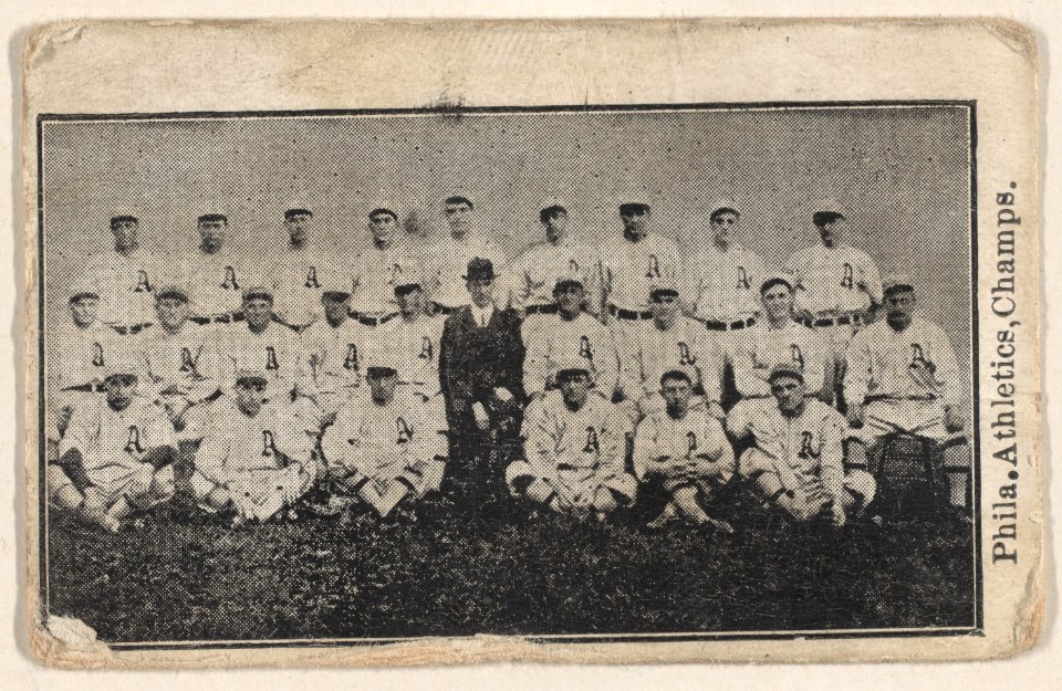 Team portrait of 1915 Philadelphia Athletics Champions from the Baseball Players set (W500) MET DPB881472