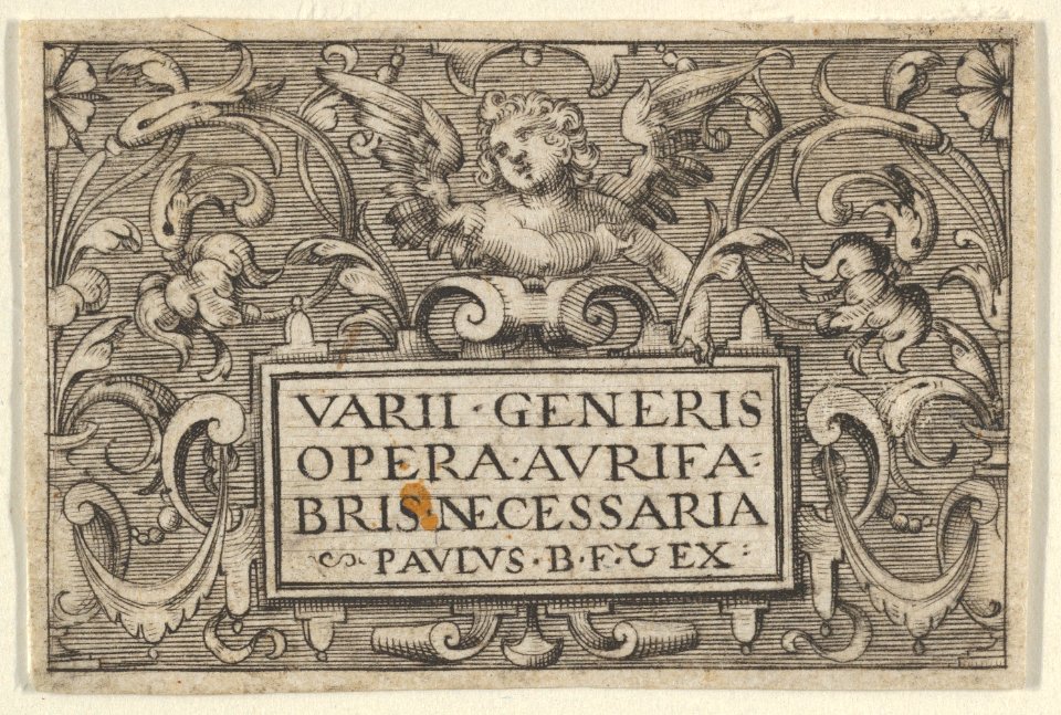 Title Page, from Varii Generis Opera Aurifabris Necessaria MET DP837111