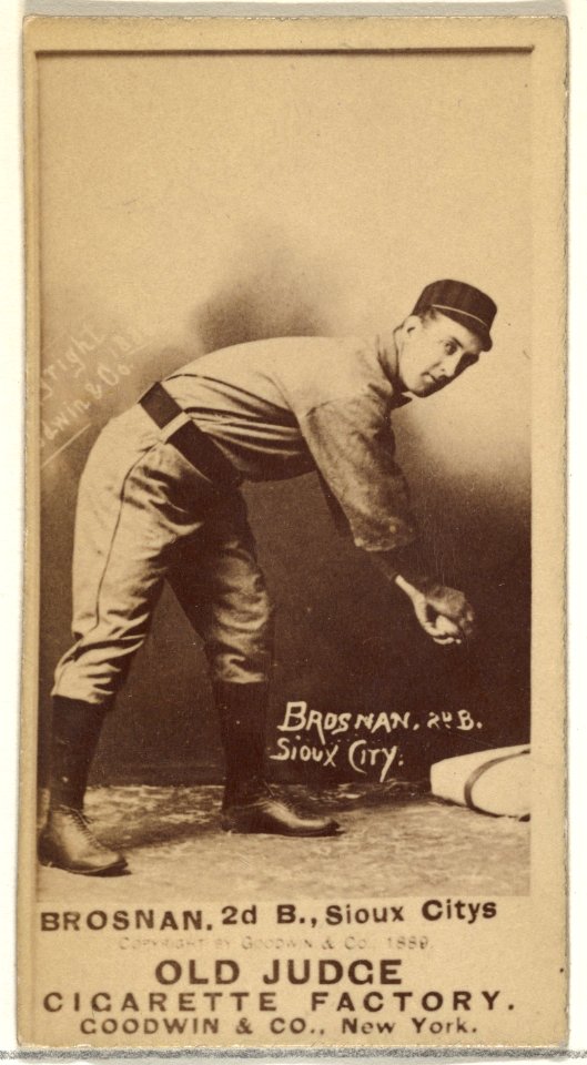 Timothy J. Brosnan, 2nd Base, Sioux City Corn Huskers, from the Old Judge series (N172) for Old Judge Cigarettes MET DP846431