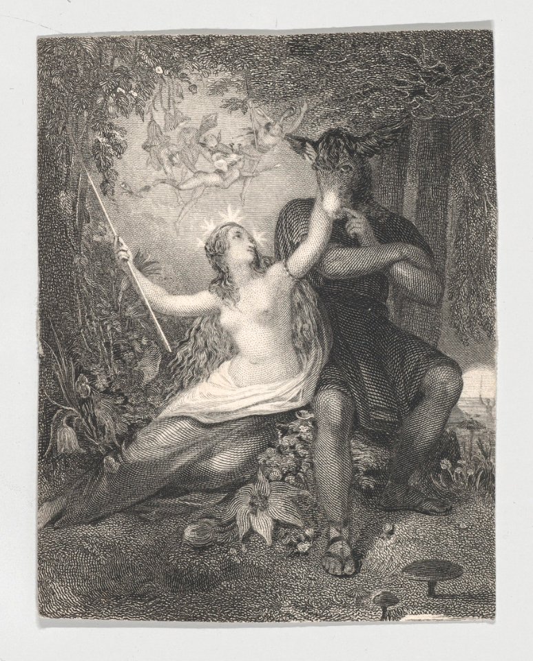 Titania and Bottom (Shakespeare, Midsummer Night's Dream, Act 3, Scene 1) MET DP870105