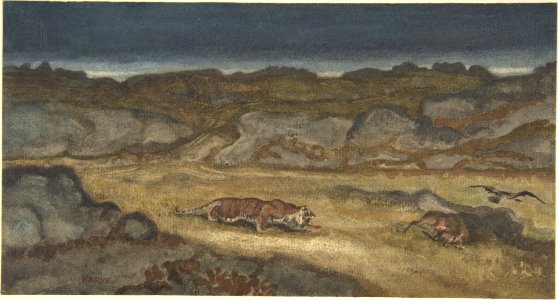 Tiger Stalking Prey MET DP805139