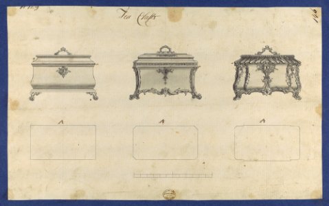 Tea Chests, in Chippendale Drawings, Vol. I MET DP104128