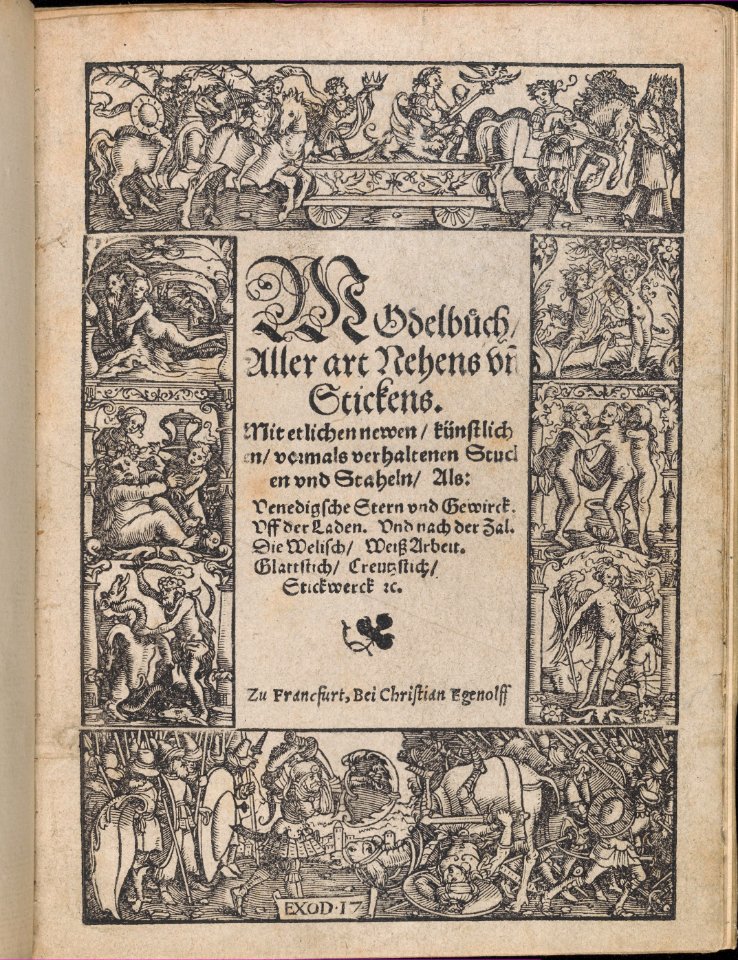 Titel page from the Modelbuch aller Art Nehens vn Stickens (Page 1r) MET DP369106