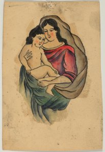 Tattoo Design with Madonna and Child MET DP836710