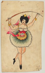 Tattoo Design of a Female Performer MET DP836709