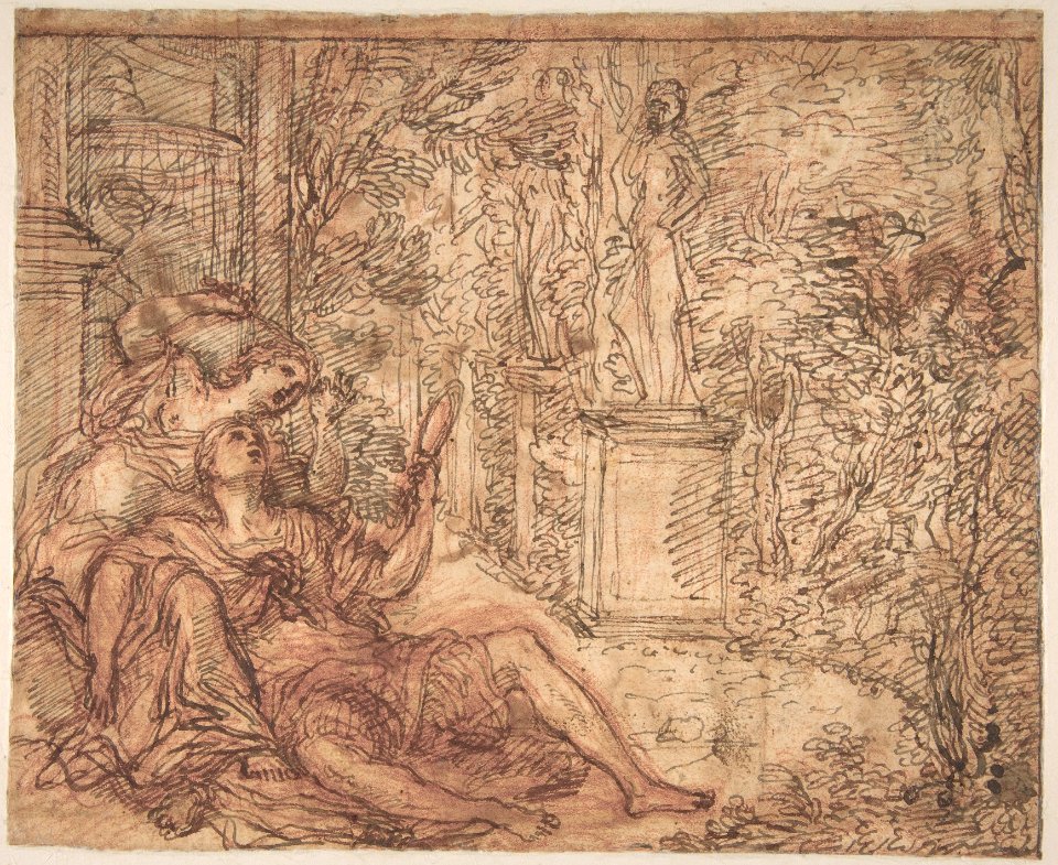 The Virgin Immaculate with the Christ Child in Glory (recto); Rinaldo and Armida (verso) MET DP810987