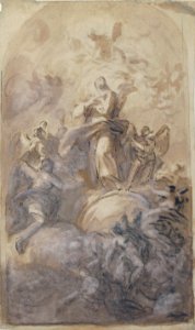 The Virgin Immaculate in Glory (recto); Sketch of a Part of a Leg and a Hand (verso) MET 64.38.1