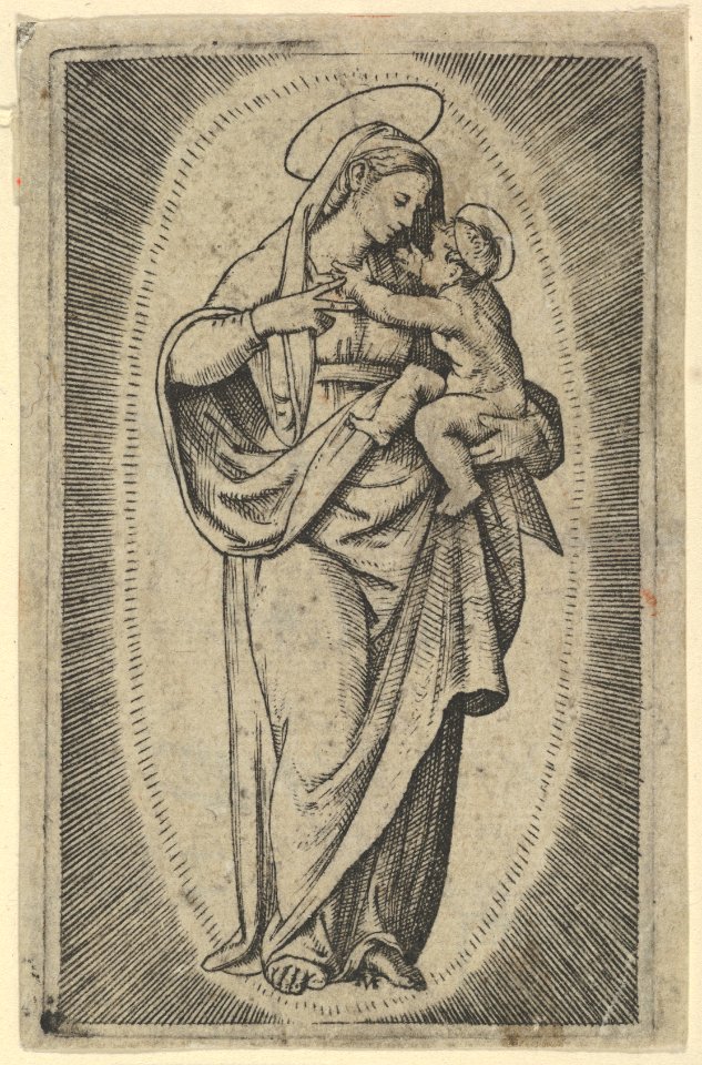 The Virgin holding the Christ Child MET DP853491