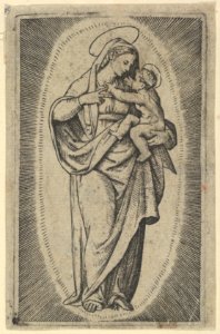 The Virgin holding the Christ Child MET DP853491