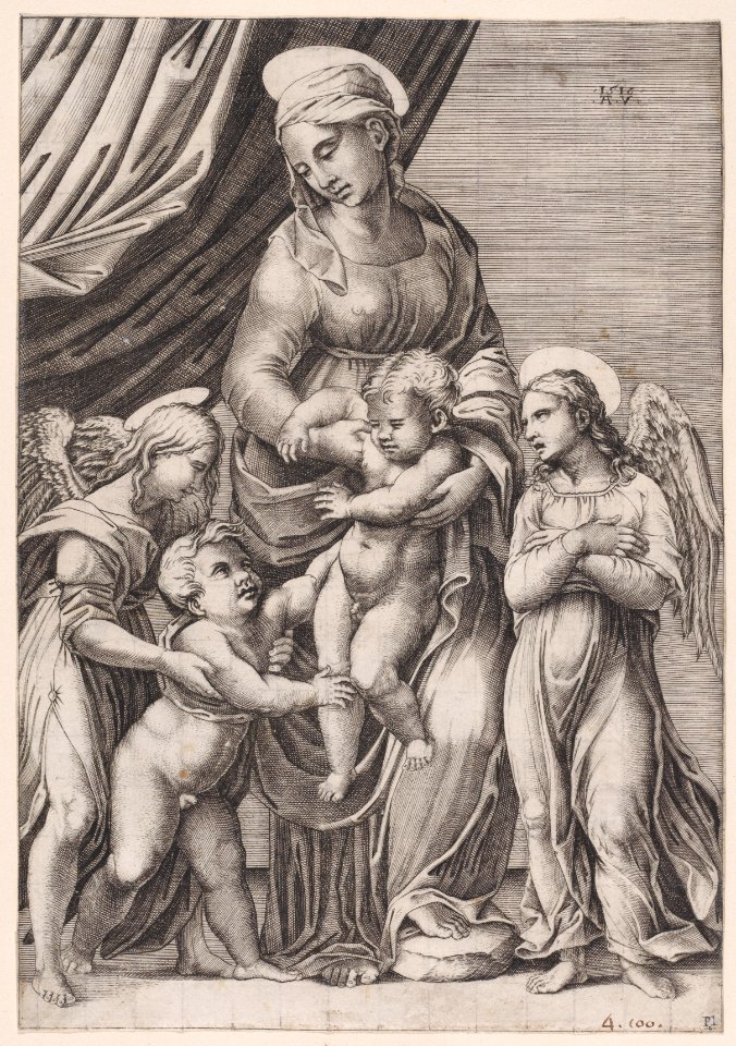 The Virgin, the Infant Christ, Infant Saint John, and Two Angels Met DP888578