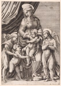 The Virgin, the Infant Christ, Infant Saint John, and Two Angels Met DP888578