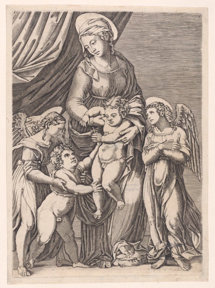 The Virgin, the Infant Christ, Infant Saint John, and Two Angels Met DP888574