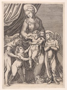 The Virgin, the Infant Christ, Infant Saint John, and Two Angels Met DP888574