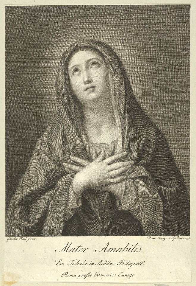 The Virgin looking upwards with hands crossed over her chest, after Reni MET DP841772