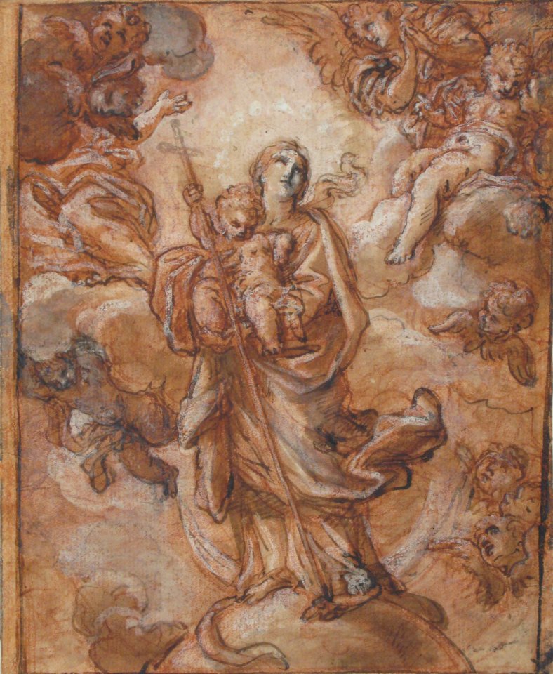 The Virgin Immaculate with the Christ Child in Glory (recto); Rinaldo and Armida (verso) MET 1975.440 RECTO
