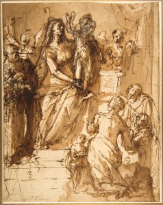 The Virgin and Child with Saint Joseph, Attendant Angels, and a Group of Supplicants MET DP812825