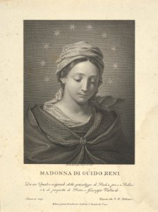 The Virgin in half length looking down, ten stars surrounding her head, after Reni MET DP841771