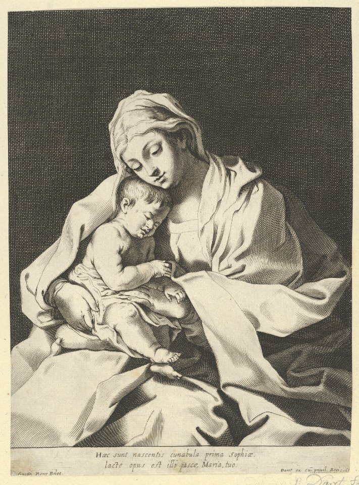 The Virgin holding the infant Christ on her lap, after Reni MET DP841762