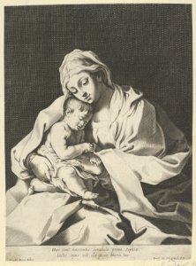 The Virgin holding the infant Christ on her lap, after Reni MET DP841762