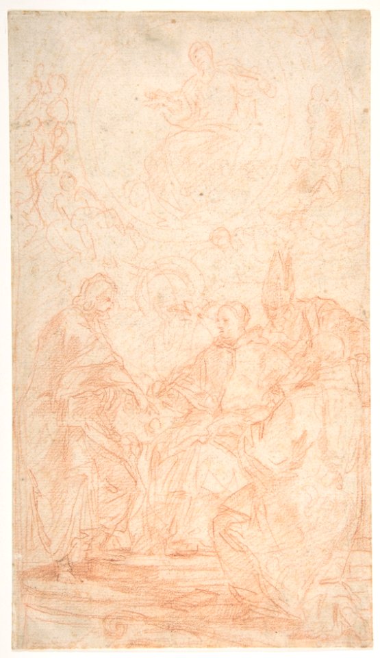 The Virgin Immaculate and Four Male Saints (Study for The Dispute over the Immaculate Conception) MET DP810409