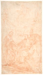 The Virgin Immaculate and Four Male Saints (Study for The Dispute over the Immaculate Conception) MET DP810409