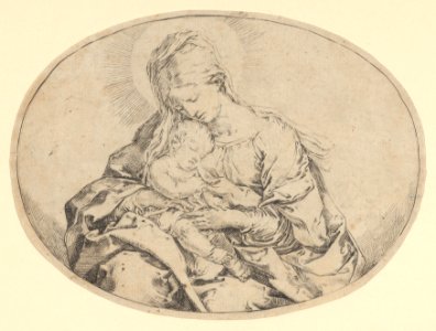 The Virgin holding the infant Christ, an oval composition MET DP837834