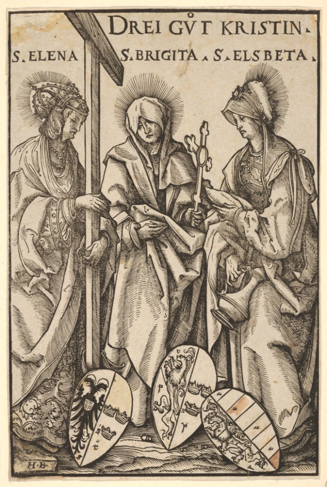 The Three Christian Heroines (Drei Gut Kristin), from Heroes and Heroines, Hans Burgkmair the Elder, 1516