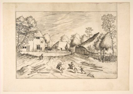 The Swan's Inn with Farms from the series The Small Landscapes MET DP818233