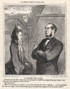 The terrible director, from 'The difficult moments in life,' published in Le Charivari, April 2, 1864 MET DP876873
